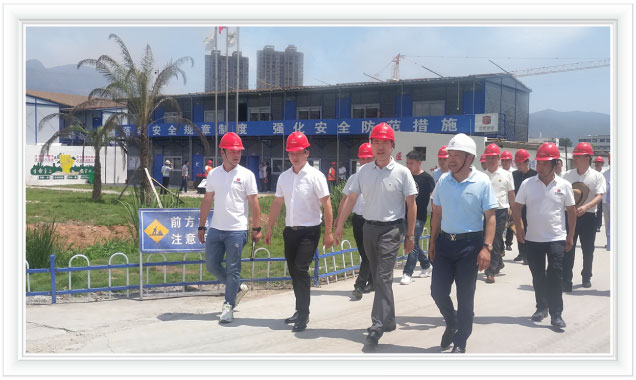 瑞安市麻胜聪书记、张榜桃常务副市长、连正坚常委等领导莅临松田项目指导工作